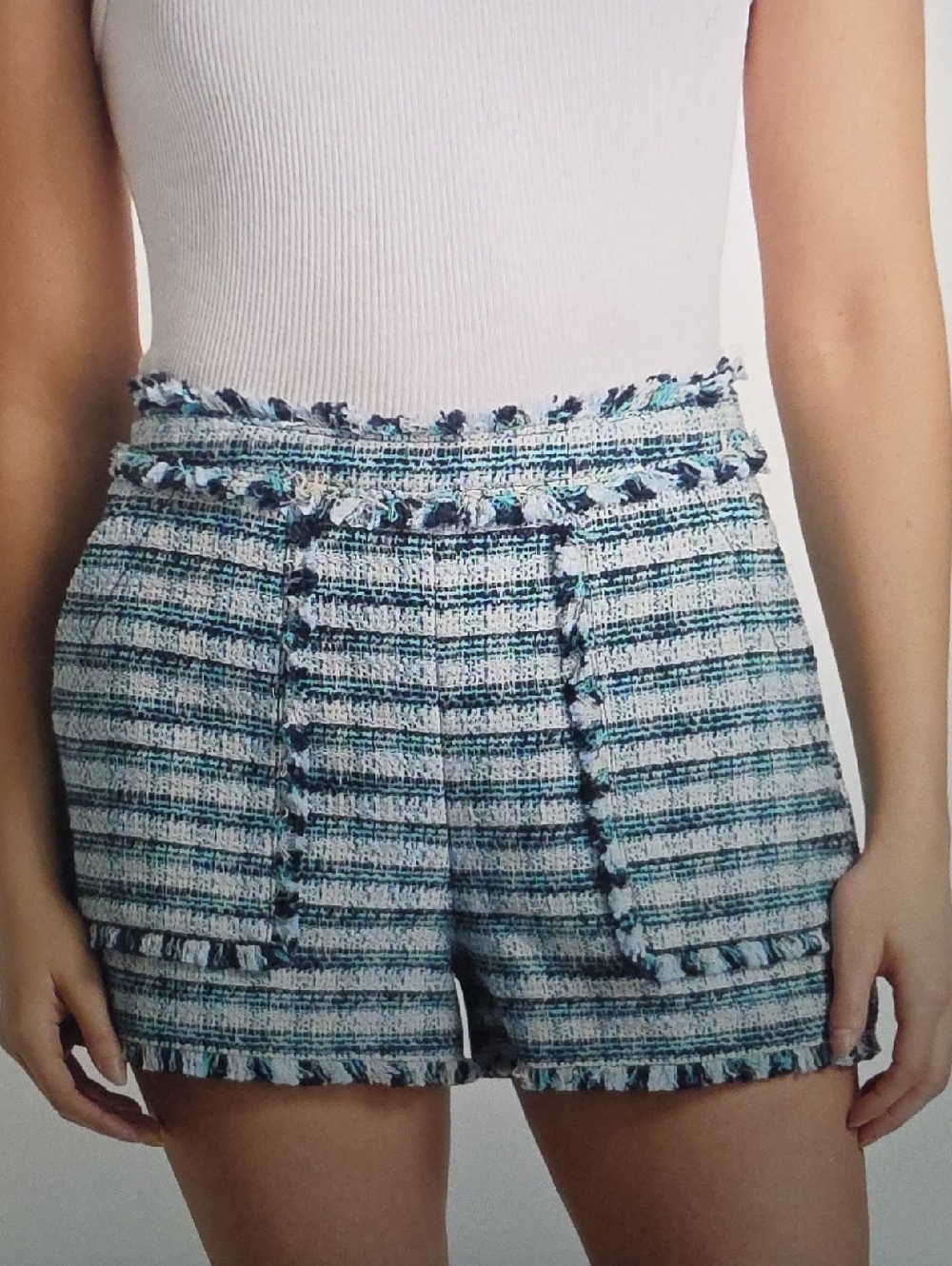 CINQ A SEPT Matilda Allen Tweed Shorts Size 12 $295